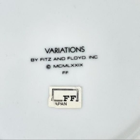 Fitz and Floyd Variations Daffodils 2 plates & 2 mugs set 1979 vintage - Picture 9 of 14